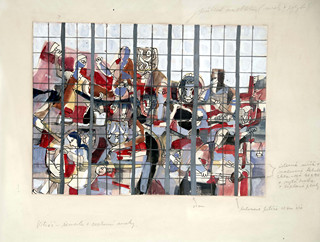 Design for Stained Glass Window, Crafts and Guild Signs by Josef Jíra