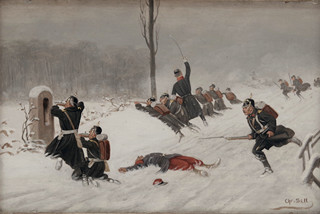 Attack of Prussian infantry by Christian Sell