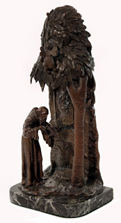 A Figural Bronze Table Lamp by  Franz Sautner