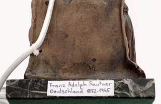 A Figural Bronze Table Lamp by  Franz Sautner