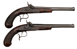 Pár perkusních pistolí v kazetě, Antonín Vincenc Lebeda