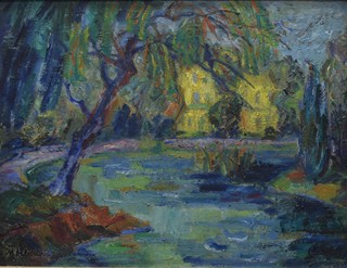 HLOBILOVÁ-MRKVIČKOVÁ Marie (1903-1999) - Z parku ve Františkových Lázních