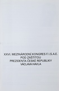 Antonová, Houra, Klápště, Liesler, Peterka, Pileček, Suchánek - XXVI Mezinárodní kongres FISAE Chrudim 1996
