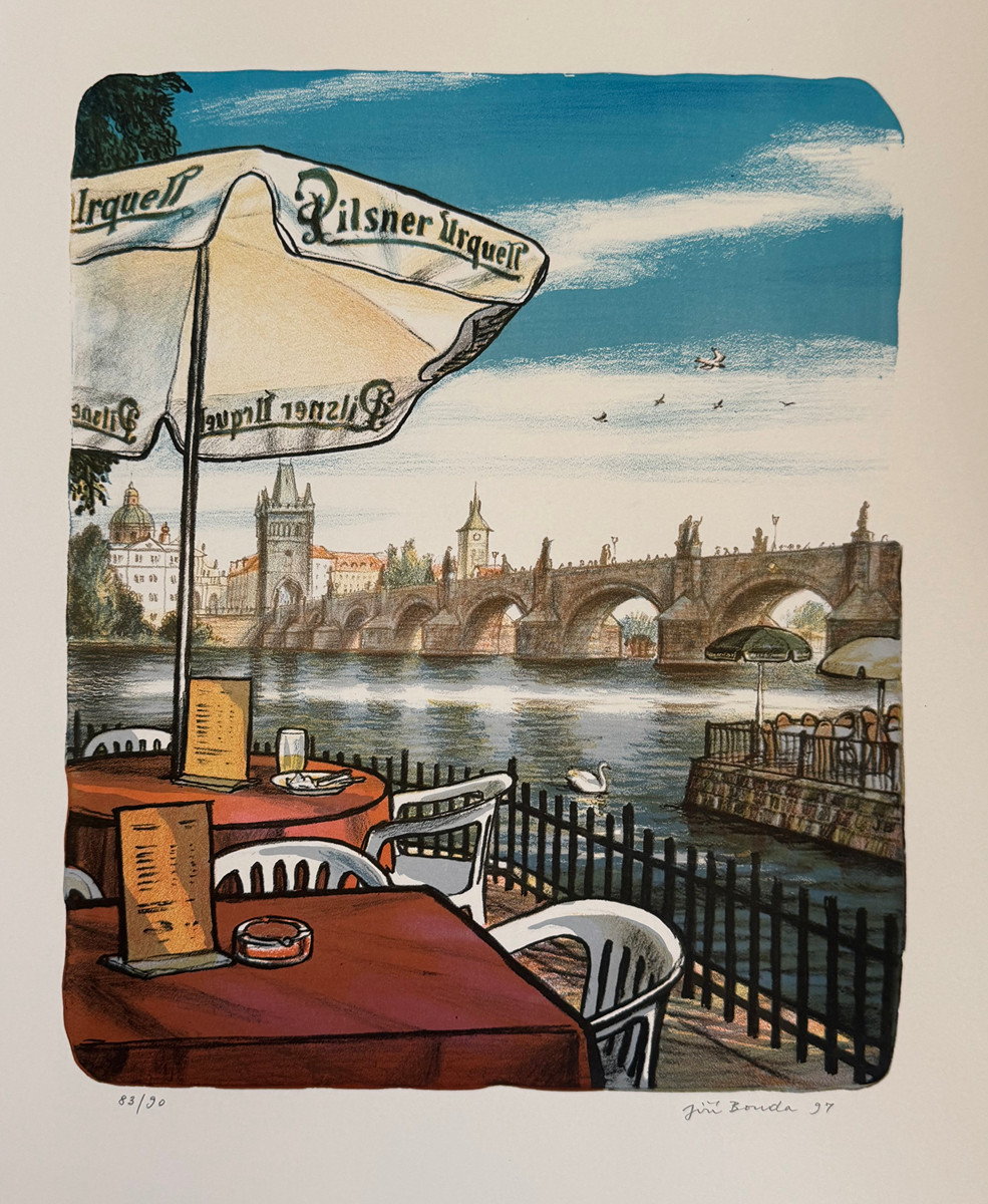 Jiří Bouda (1934 - 2015) - Praha od ústí Čertovky