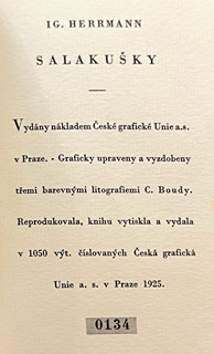 Cyril Bouda ((1901 – 1984) - Ig. Hermann, Salakušky