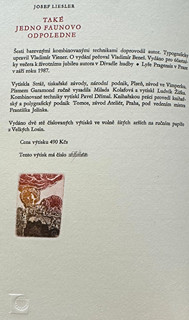 Josef Liesler (1912 - 2005) - Také jedno Faunovo odpoledne