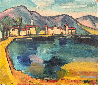 Josef Holler (1903 - 1982) - Město u jezera