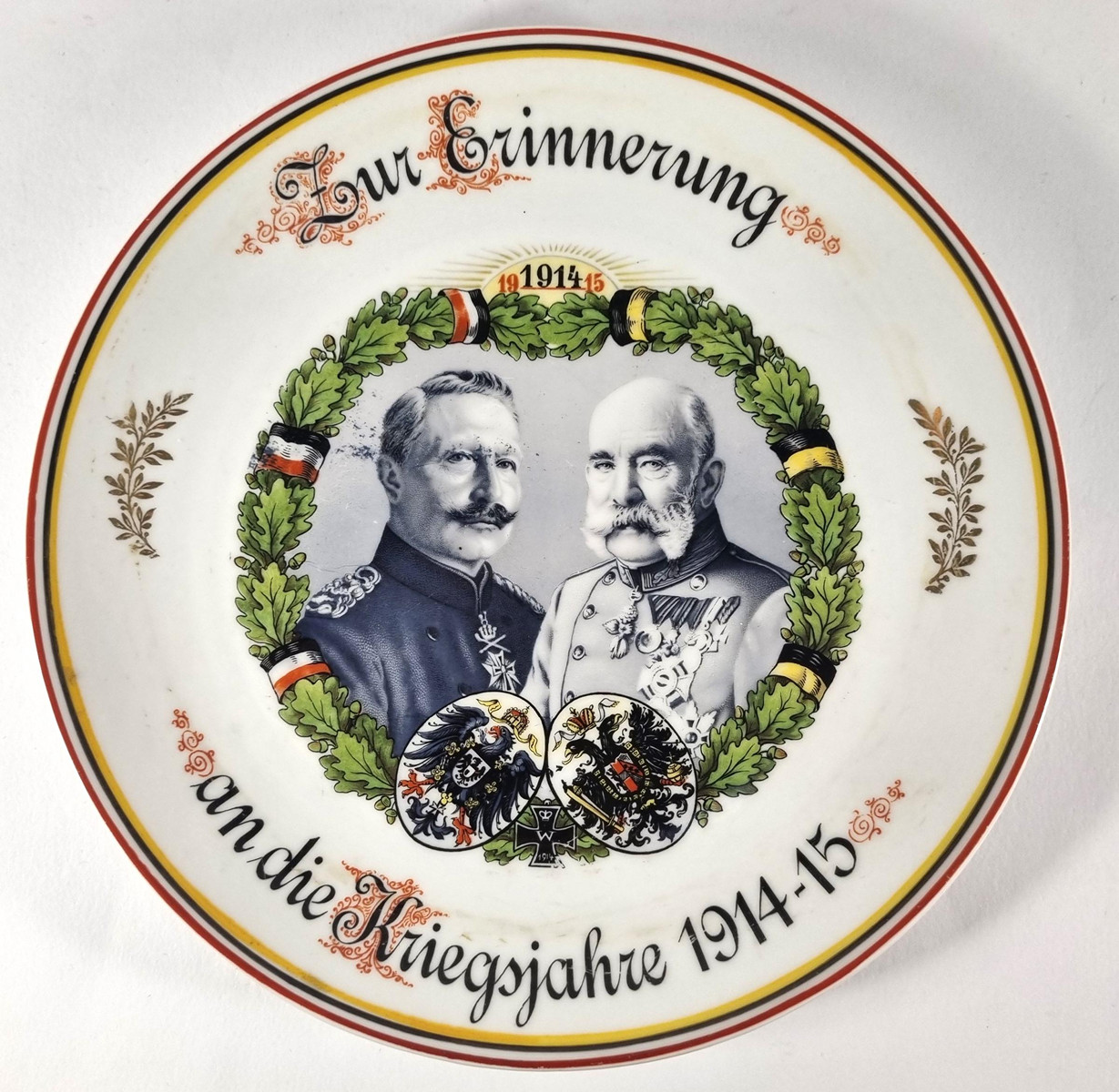 Upomínkový talíř- Franz Josef I. a Wilhelm II.