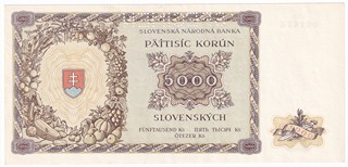 5000 Korun slovenských 1944 