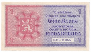1 Koruna Protektorát Čechy a Morava bez data (1940)
