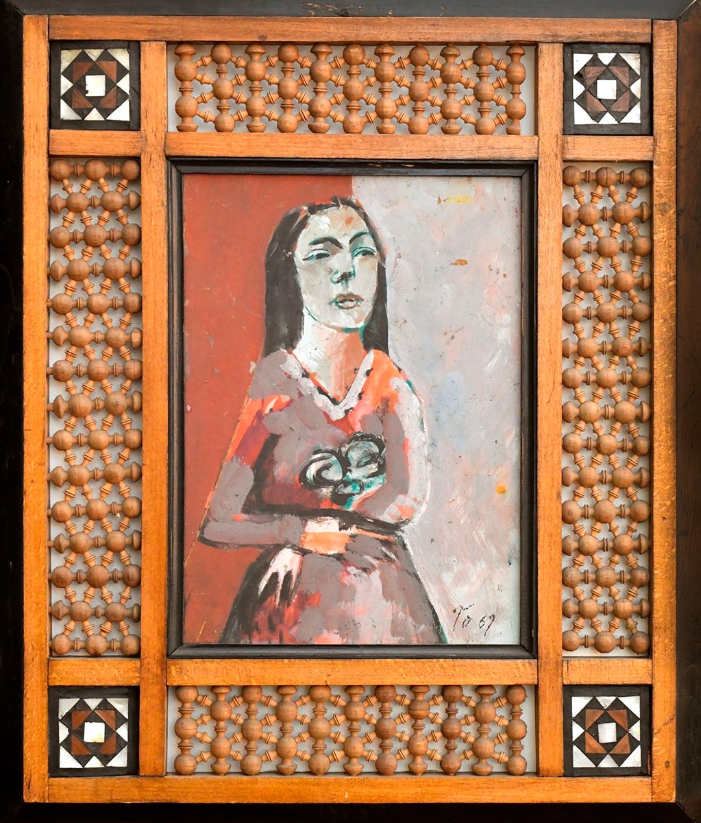 Tockstein Josef (1912-1996) - Oboustranný obraz Žena / Muž s dýmkou
