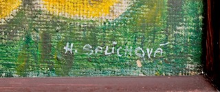 Helena Salichová (1895 - 1975) - Dvojčata s housaty