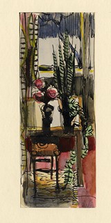 Bohumil Němec (1912 - 1985) - Zátiší se stolem a květinami