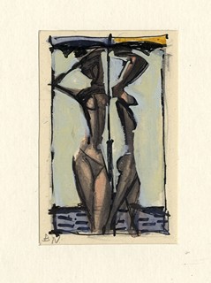 Bohumil Němec (1912 - 1985) - Pod slunečníkem