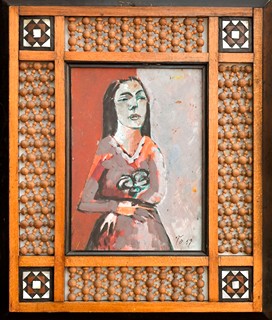 Tockstein Josef (1912-1996) - Oboustranný obraz Žena / Muž s dýmkou