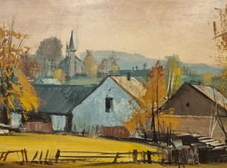 Odvárka Jan - Kostel ve vsi 98 x 33 cm