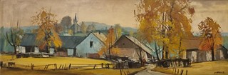 Odvárka Jan - Kostel ve vsi 98 x 33 cm