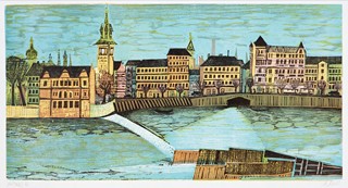 Hermína Melicharová (1923 - 2000) - Nábřeží u Karlova mostu