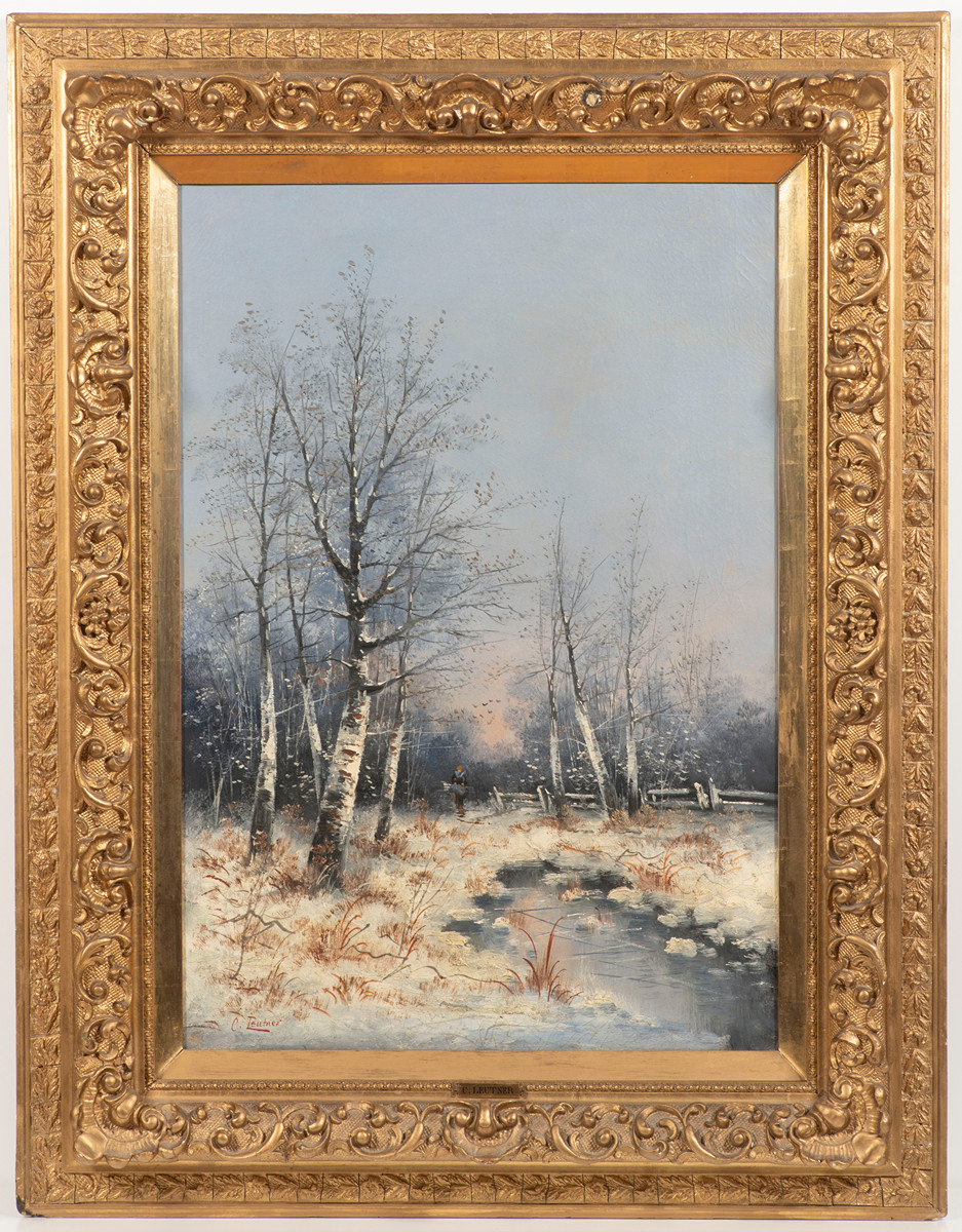 Georg Fischhof (1859-1914)  - Winter landscape