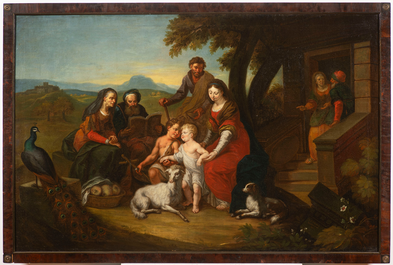 Johann Nepomuk della Croce (1736 -1819 ) - The Holy Family With St. John The Baptist In Landscape.