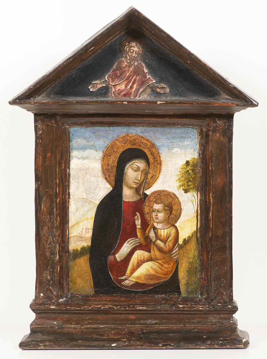 Pellegrino di Mariano Rossini (1449 - 1492) - Domestic altar with Madonna and Child