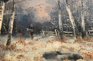 Georg Fischhof (1859-1914)  - Winter landscape
