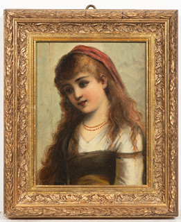 Circle of Gabriel Cornelius Ritter von Max. - Portrait of a young woman. 