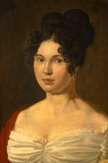 Pair of Biedermeier paintings - Pair of paintings with two portraits 