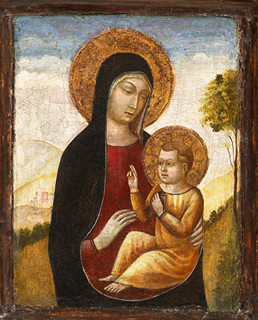 Pellegrino di Mariano Rossini (1449 - 1492) - Domestic altar with Madonna and Child