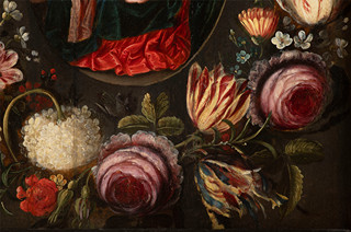 Jan Brueghel the Younger (1601-1678) and Pieter van Avont (1600-1652), attributed to. - THE HOLY FAMILY IN A WREATH OF FLOWERS