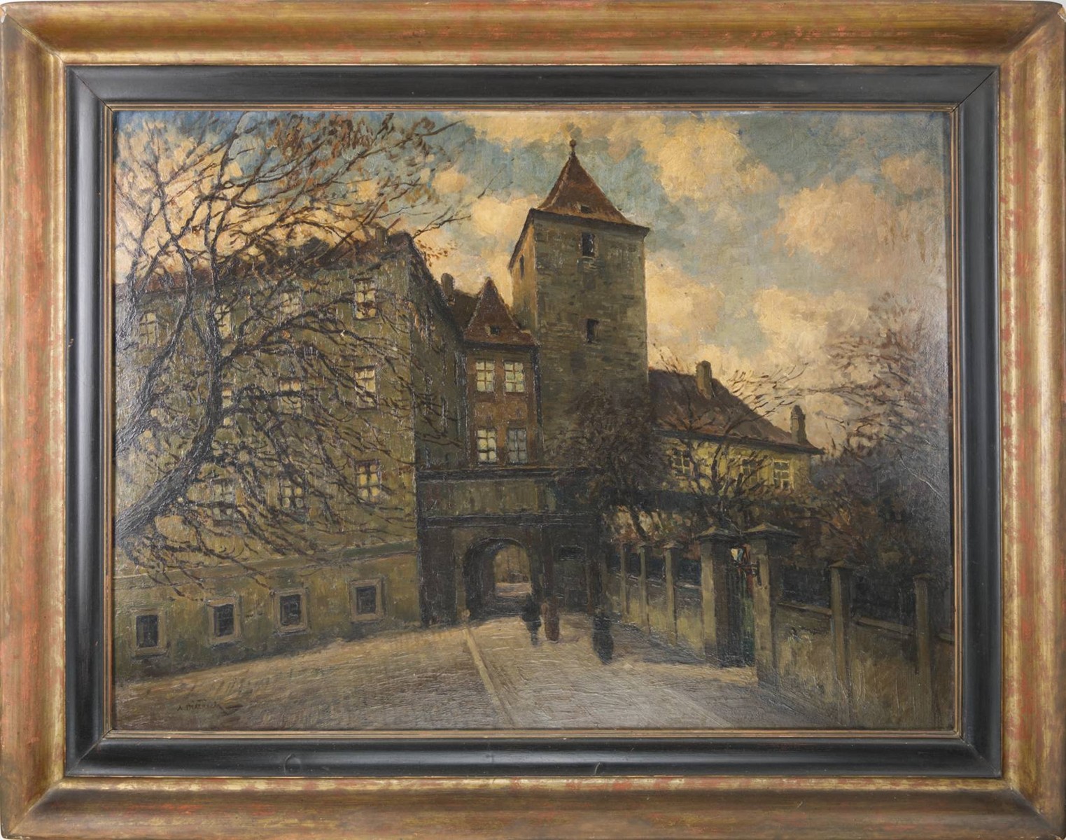 THE BURGRAVE`S TOWER AND THE BLACK GATE OF THE PRAGUE CASTLE