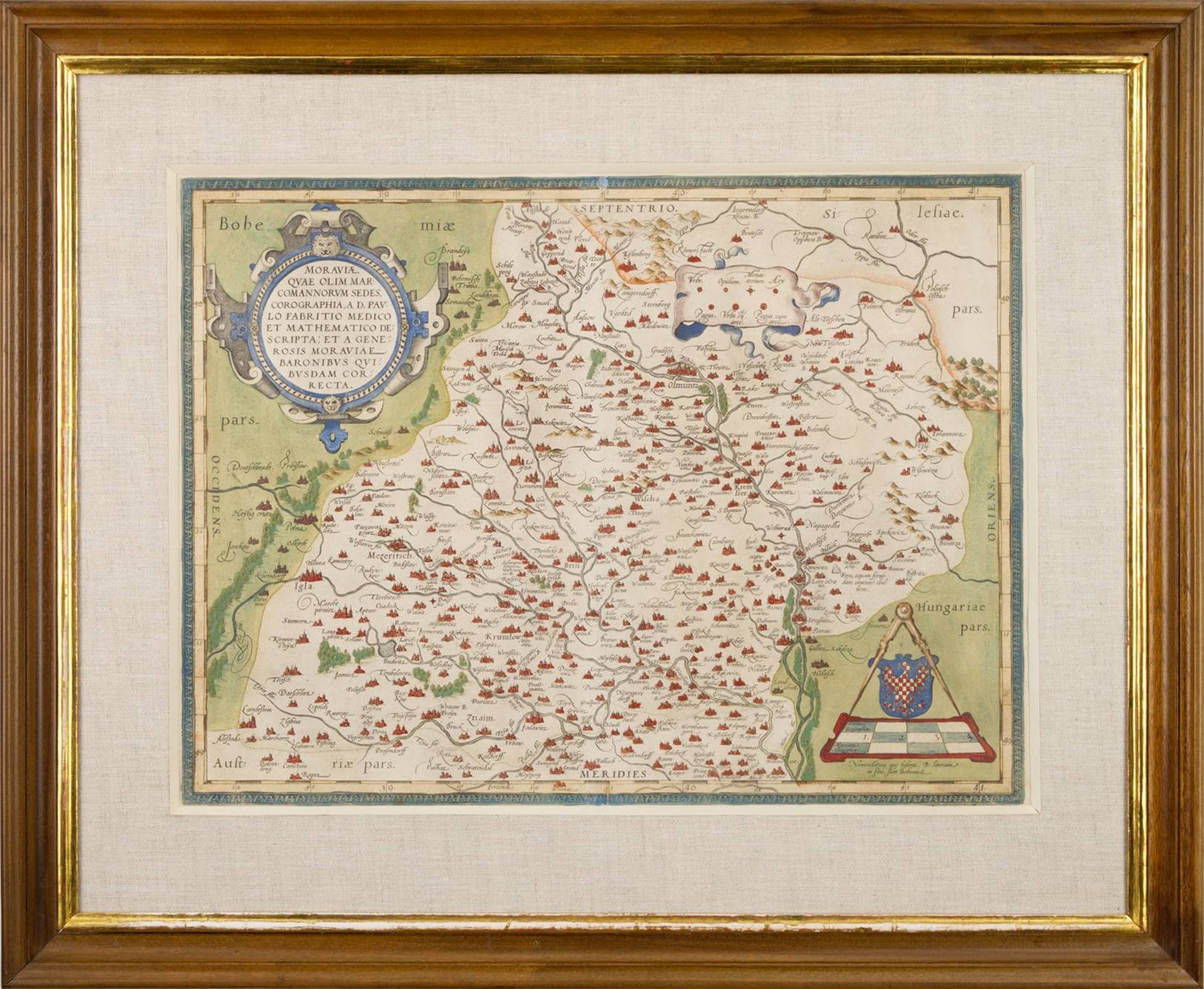 FABRICIUS` MAP OF MORAVIA