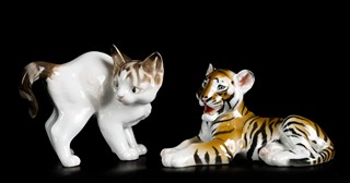KITTEN AND TIGER