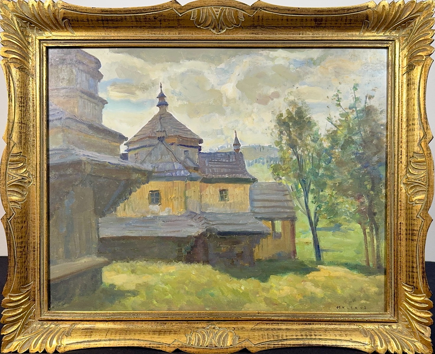 Josef Multrus 1898 - 1957 - Krajina s kostelíkem