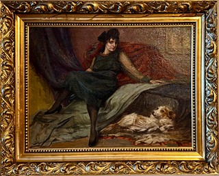 Karel Nejedlý (1873 - 1927) - Žena se psem