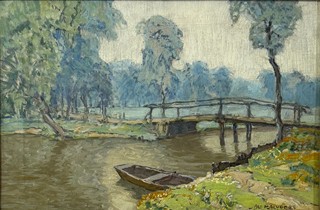 Alois Kalvoda (1875 - 1934) - Pramice na řece