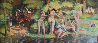 Otto Molitor (1889 - 1965) - Koupající se dívky XXXL