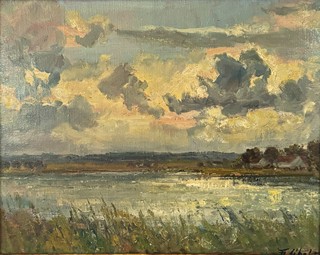 František Líbal 1896 - 1974 - Večer na Břilickém rybníku