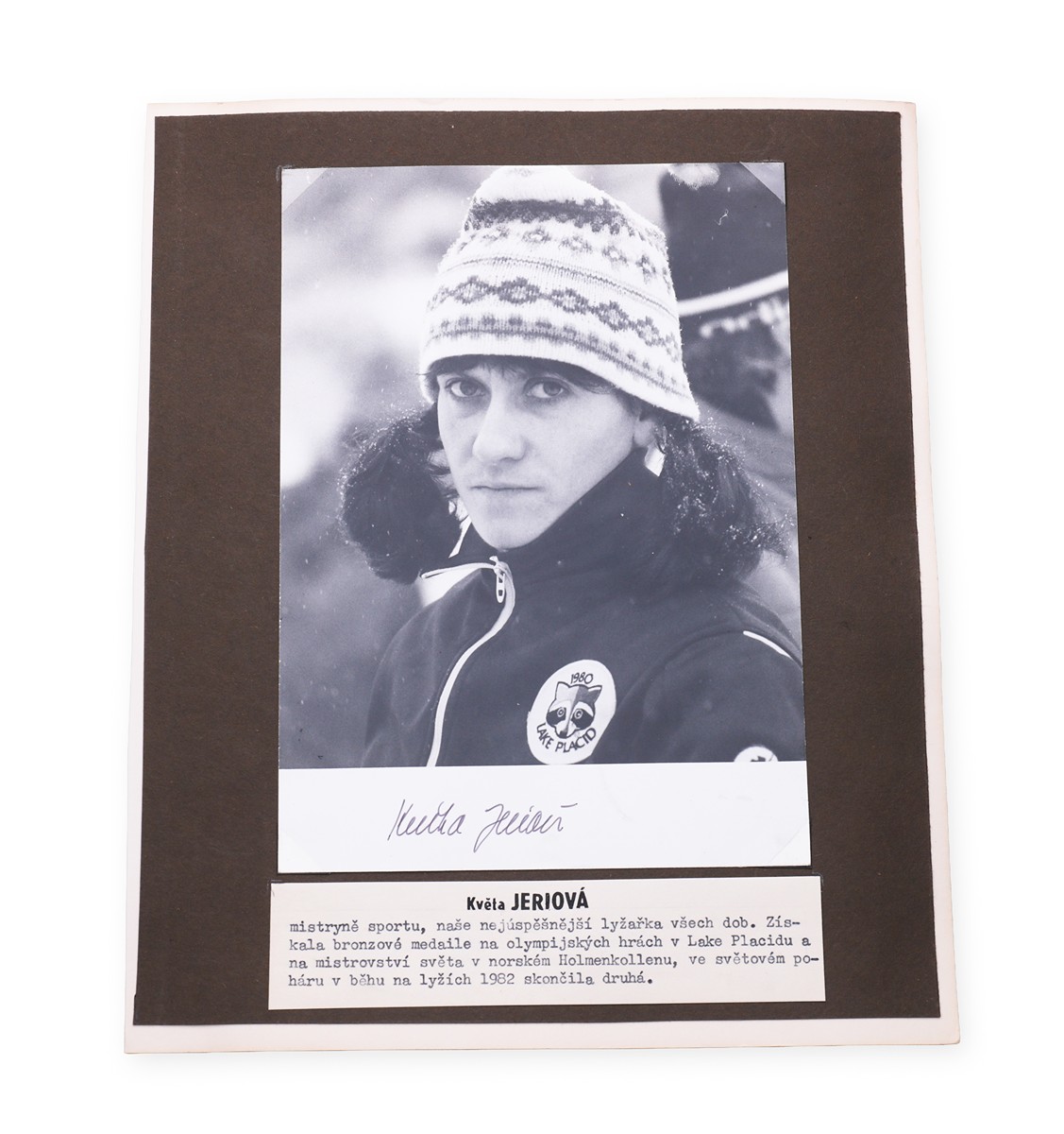 Květoslava Jeriová (1956*) - Podpis na fotografii