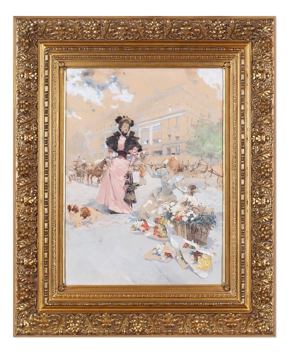 Luděk Marold (1865 - 1898) - Květinářka u Maison de la Belle Jardinière