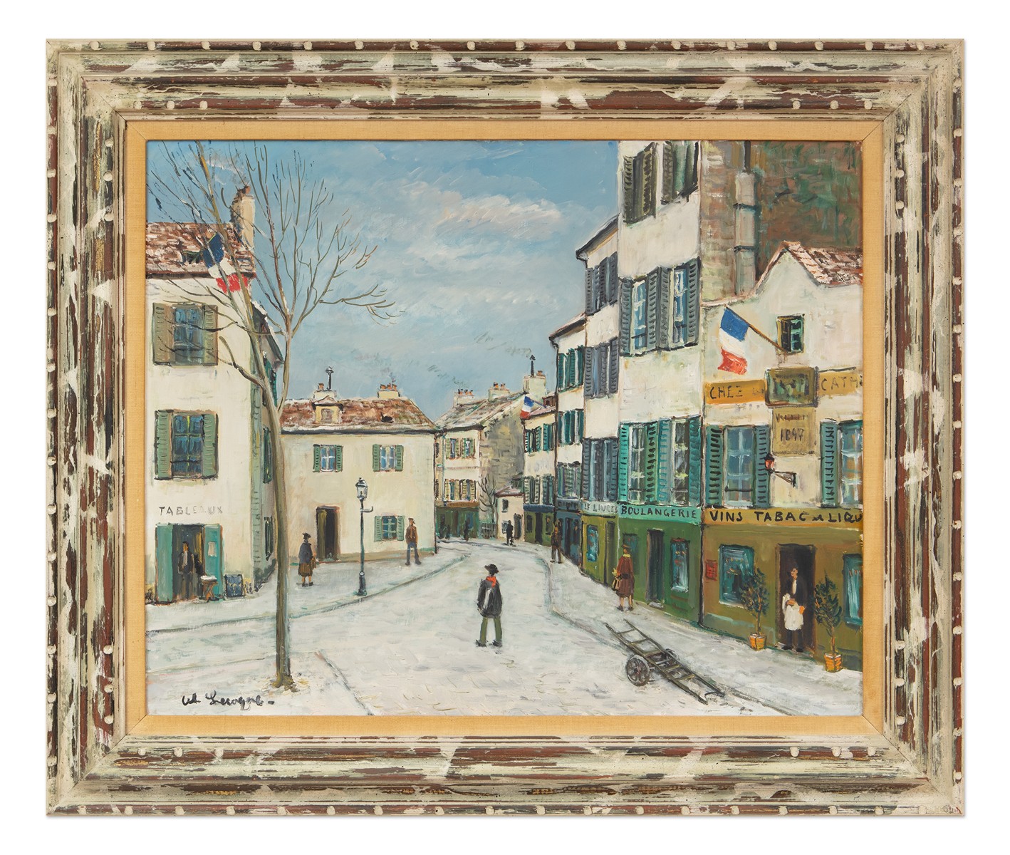 Alois (Lecoque) Kohout (1891 - 1981) - Zimní ulice na Montmartru
