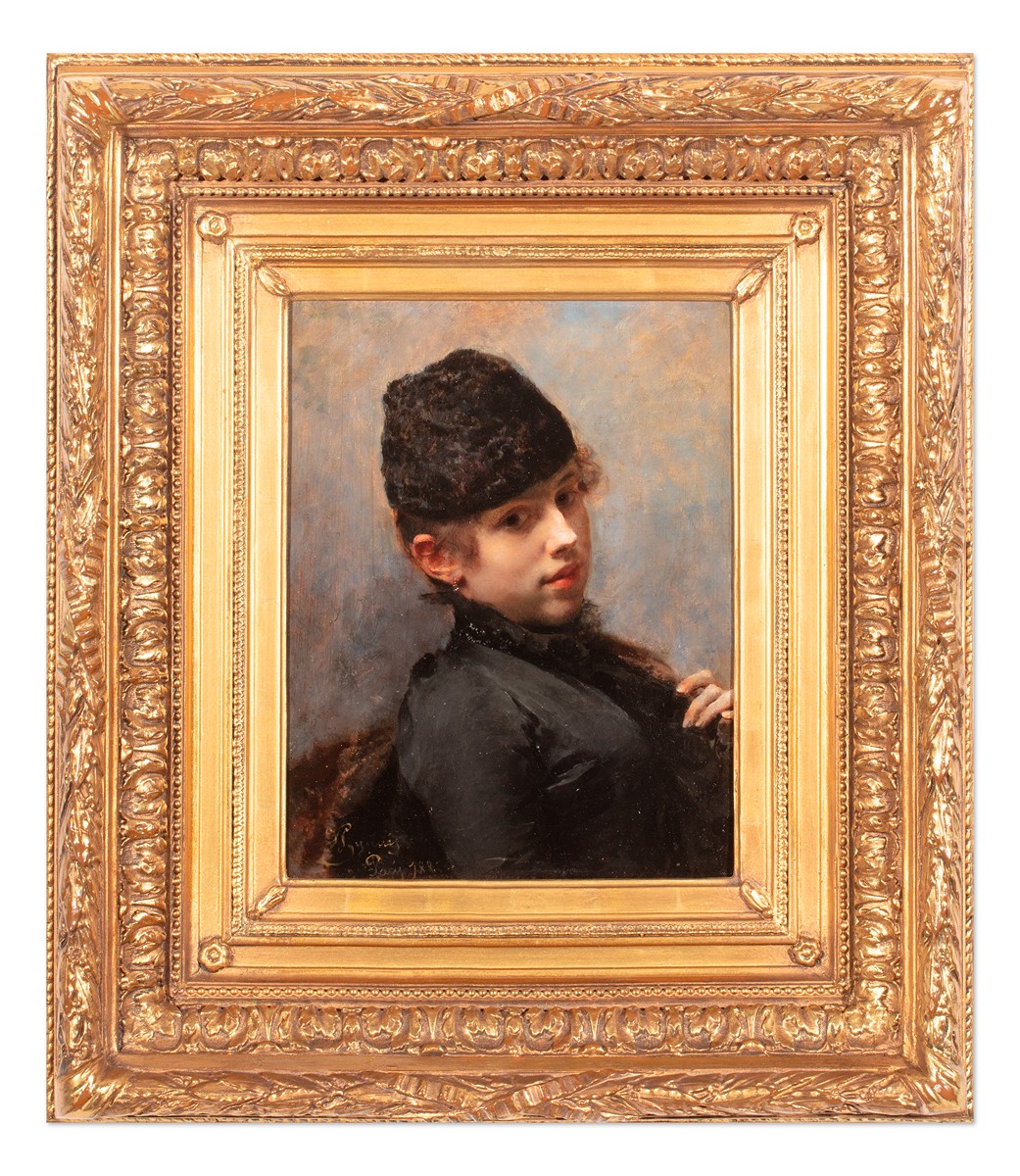 Vojtěch Hynais (1854 - 1925) - Portrait Mille L. (Podobizna slečny L.)