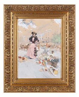 Luděk Marold (1865 - 1898) - Květinářka u Maison de la Belle Jardinière