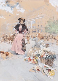 Luděk Marold (1865 - 1898) - Květinářka u Maison de la Belle Jardinière