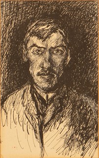 Jindřich Prucha (1886 - 1914) - Autoportrét