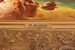 Maximilian Haushofer (1811 - 1866) - Alpská krajina s jezerem Eibsee