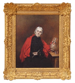 František Ženíšek (1849 - 1916) - Malířka keramiky (Podobizna umělcovy matky)
