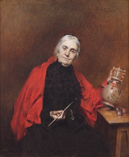 František Ženíšek (1849 - 1916) - Malířka keramiky (Podobizna umělcovy matky)