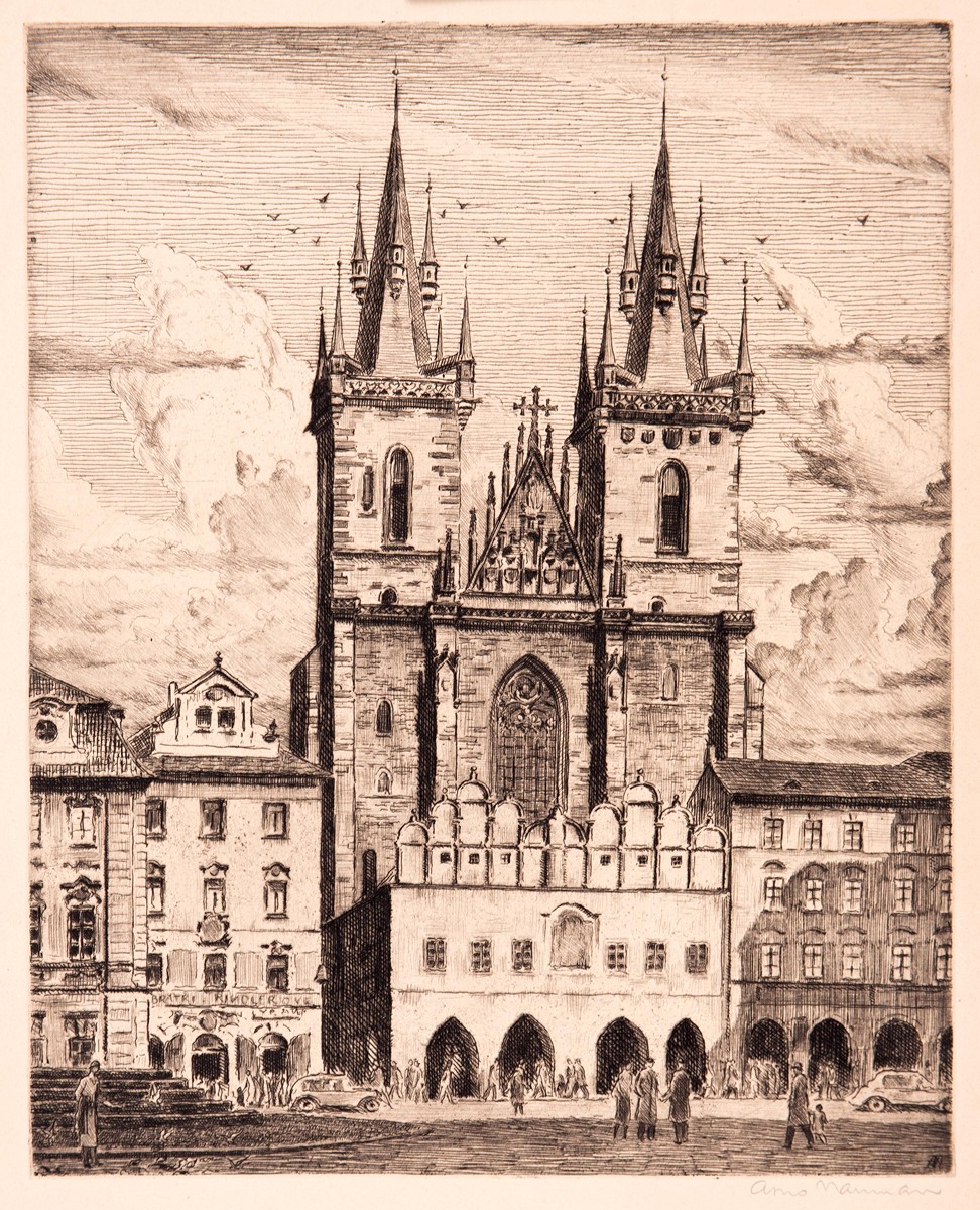 Arno Naumann (1887 - 1959) - Týnský chrám v Praze