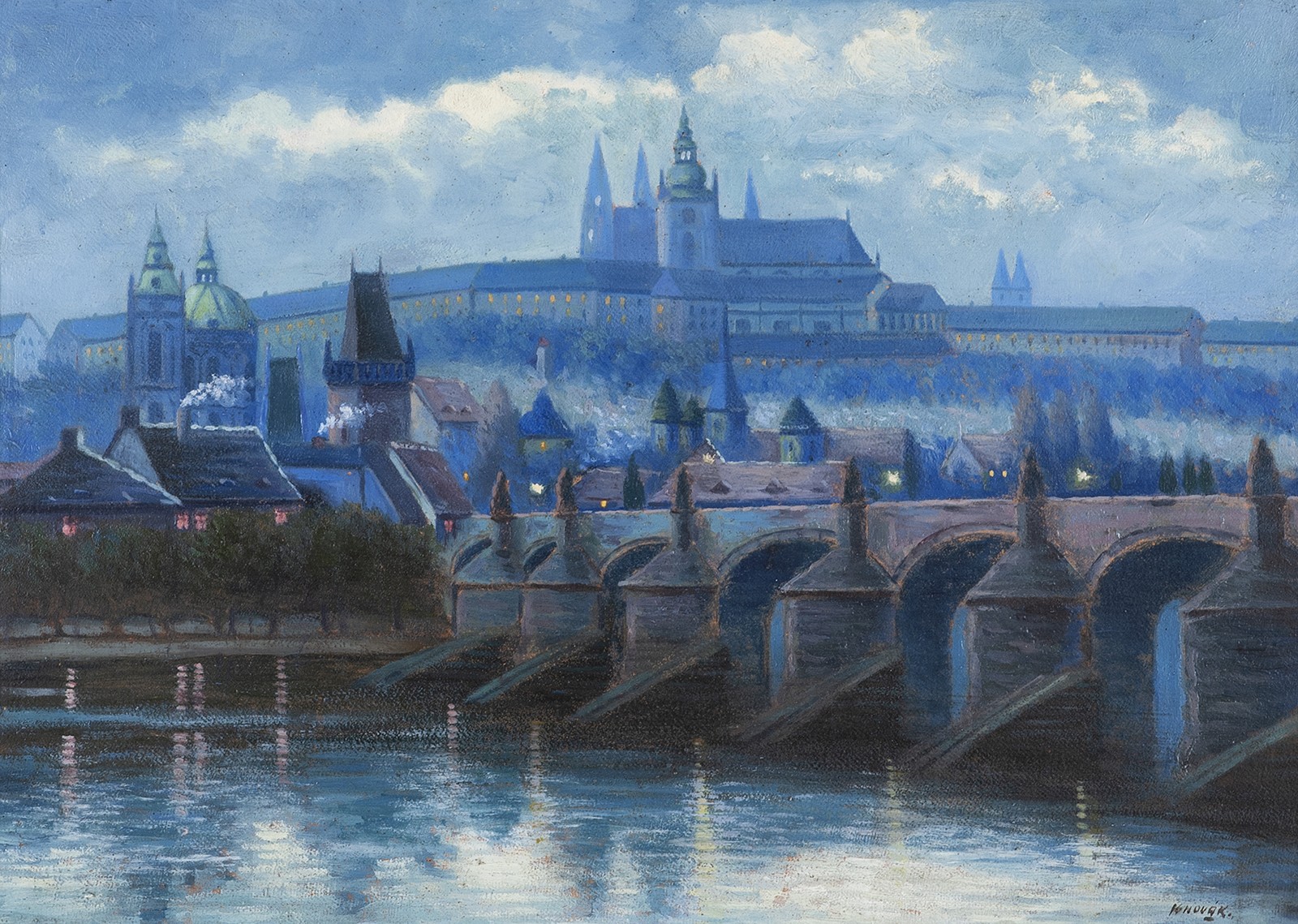 Karel Novák (1915 - 2006) - Pražský hrad v noci